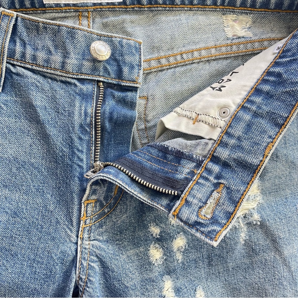 Derek Lam Mika Mid Rise Girlfriend Distressed Blue Jean Size 26 - Picture 10 of 14